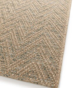 Tapis d’extérieur Zig zag - Corde Chevron naturel/vert
