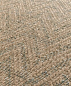 Tapis d’extérieur Zig zag - Corde Chevron naturel/vert