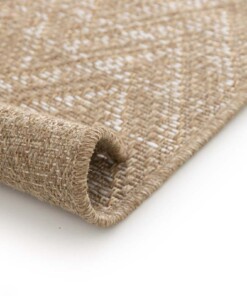 Tapis d’extérieur Zig zag - Corde Chevron naturel/blanc