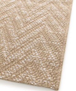 Tapis d’extérieur Zig zag - Corde Chevron naturel/blanc