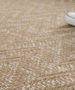 Tapis d’extérieur Zig zag - Corde Chevron naturel/blanc
