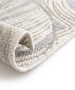 Tapis Extérieur Feuilles de Palmier - Verdance Canopy Blanc/Gris