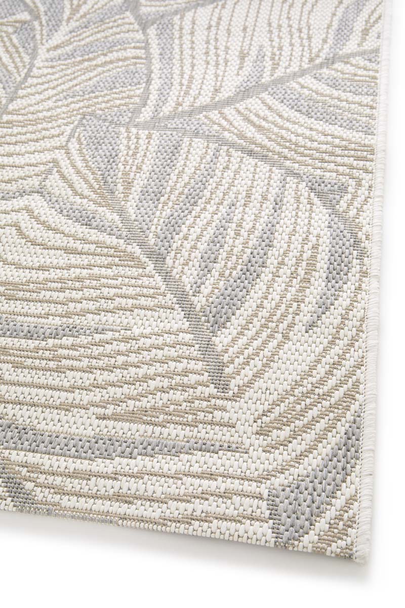 Tapis Extérieur Feuilles de Palmier - Verdance Canopy Blanc/Gris Tapis Extérieur Feuilles de Palmier - Verdance Canopy Blanc/Gris