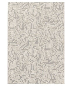 Tapis Extérieur Feuilles de Palmier - Verdance Canopy Blanc/Gris - overzicht