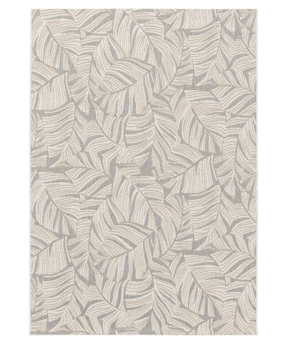 Tapis Extérieur Feuilles de Palmier - Verdance Canopy Blanc/Gris - overzicht Tapis Extérieur Feuilles de Palmier - Verdance Canopy Blanc/Gris - overzicht