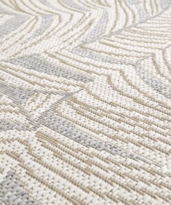 Tapis Extérieur Feuilles de Palmier - Verdance Canopy Blanc/Gris Tapis Extérieur Feuilles de Palmier - Verdance Canopy Blanc/Gris
