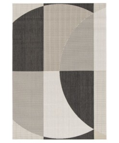 Tapis Extérieur Abstrait - Verdance Celeste Noir/Beige - overzicht