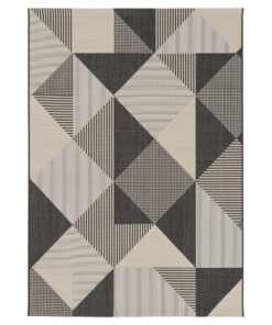 Tapis Extérieur Carreaux - Verdance Mesa Noir/Beige - overzicht