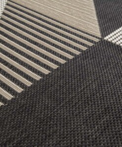 Tapis Extérieur Carreaux - Verdance Mesa Noir/Beige