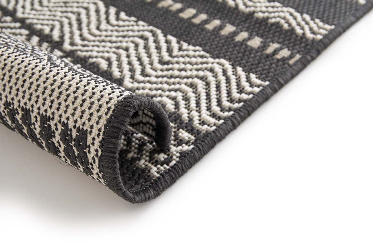 Tapis Extérieur Rayé - Verdance Cadence Noir Tapis Extérieur Rayé - Verdance Cadence Noir