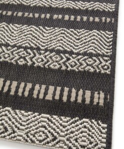 Tapis Extérieur Rayé - Verdance Cadence Noir Tapis Extérieur Rayé - Verdance Cadence Noir