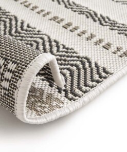 Tapis Extérieur Rayé - Verdance Cadence Blanc/Noir