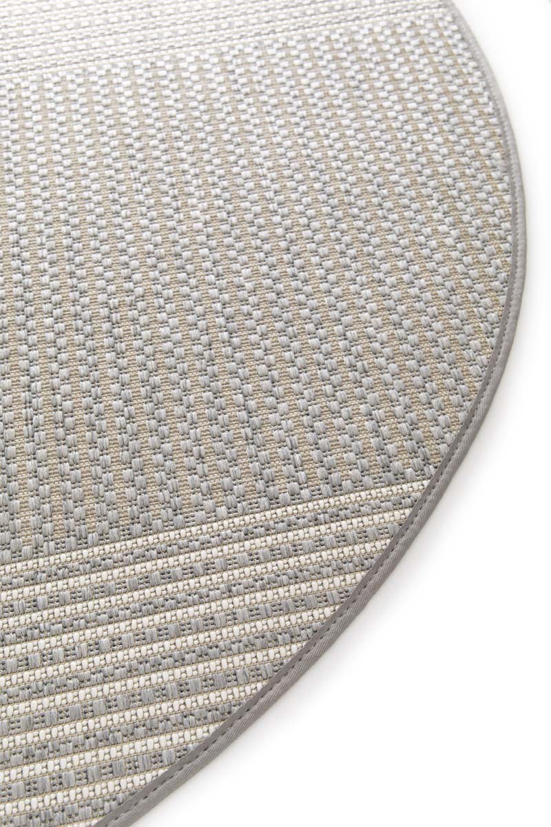 Tapis Extérieur Rond - Verdance Axis Gris Tapis Extérieur Rond - Verdance Axis Gris