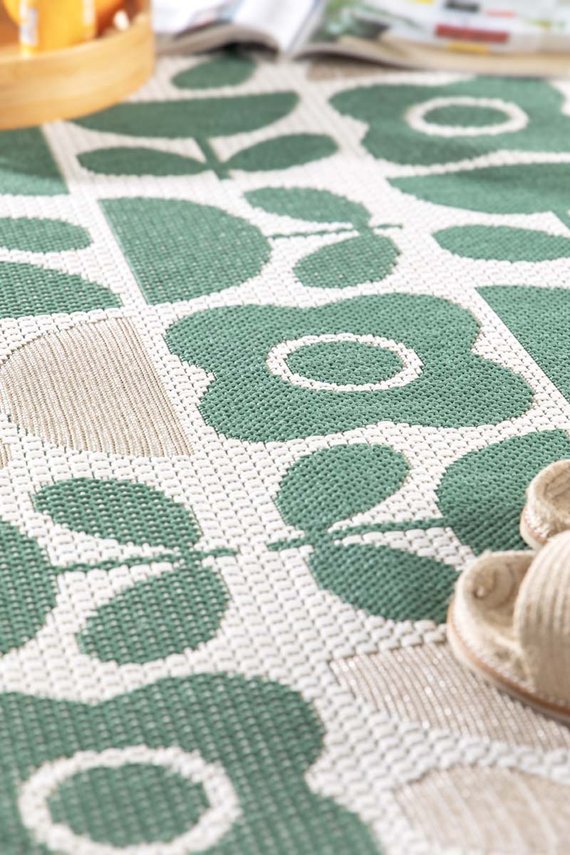 Tapis Extérieur Fleur - Verdance Bloom Vert Tapis Extérieur Fleur - Verdance Bloom Vert
