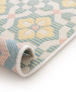 Tapis d’extérieur - Bubbly Tulip turquoise/jaune Tapis d’extérieur - Bubbly Tulip turquoise/jaune