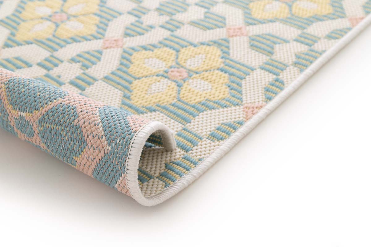 Tapis d’extérieur - Bubbly Tulip turquoise/jaune Tapis d’extérieur - Bubbly Tulip turquoise/jaune