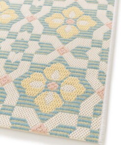 Tapis d’extérieur - Bubbly Tulip turquoise/jaune Tapis d’extérieur - Bubbly Tulip turquoise/jaune