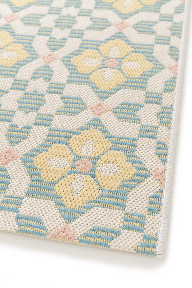 Tapis d’extérieur - Bubbly Tulip turquoise/jaune Tapis d’extérieur - Bubbly Tulip turquoise/jaune