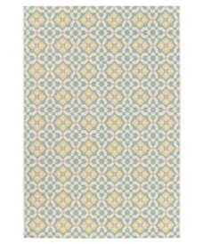 Tapis d’extérieur - Bubbly Tulip turquoise/jaune - overzicht, thumbnail