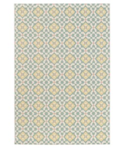 Tapis d’extérieur - Bubbly Tulip turquoise/jaune - overzicht