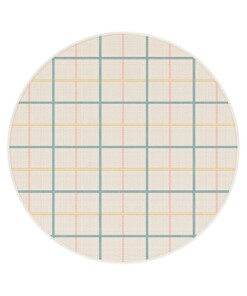 Tapis d’extérieur rond - Bubbly Picknick multicolore - overzicht