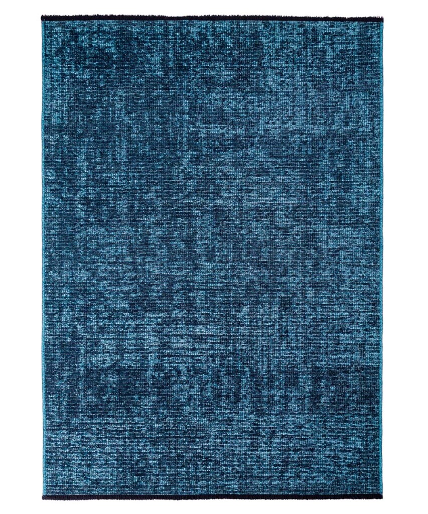 tapis en coton Liora bleu