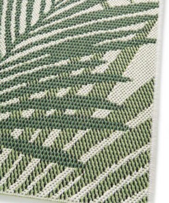 Tapis d’extérieur rond feuilles de palmier vert - Verdant Palm