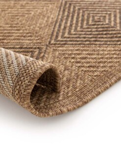 Tapis Extérieur Carreaux - Twill Parquet Marron/Noir