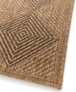 Tapis Extérieur Carreaux - Twill Parquet Marron/Noir