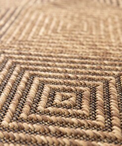 Tapis Extérieur Carreaux - Twill Parquet Marron/Noir