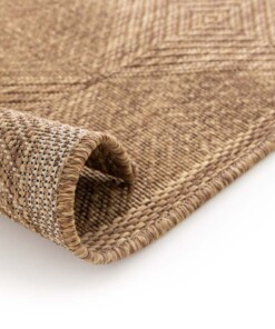 Tapis Extérieur Carreaux - Twill Parquet Marron