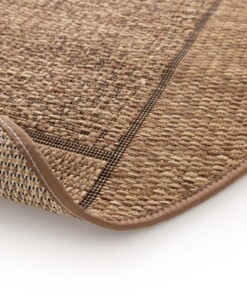 Tapis Extérieur Rond Blocs - Twill Patch Marron Tapis Extérieur Rond Blocs - Twill Patch Marron