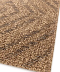 Tapis Extérieur Carreaux - Twill Parquet Marron/Noir