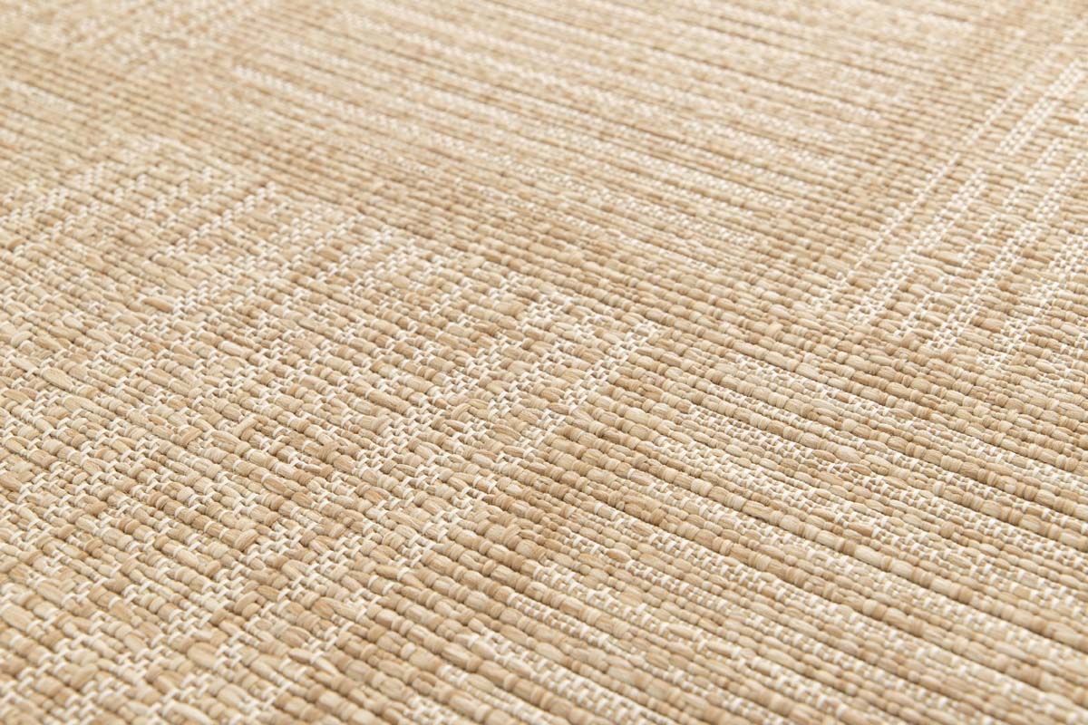 Tapis Extérieur Blocs - Twill Tile Beige/Blanc Tapis Extérieur Blocs - Twill Tile Beige/Blanc