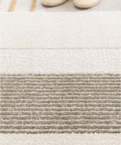 Tapis Moderne - Forme Courbe Beige