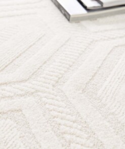 Tapis Moderne - Forme Cristal Ivoire