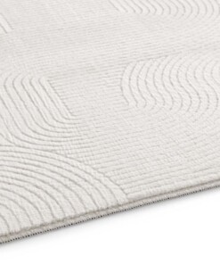 Tapis rond doux - Fuzz Waves crème - close up, thumbnail Tapis rond doux - Fuzz Waves crème - close up, thumbnail