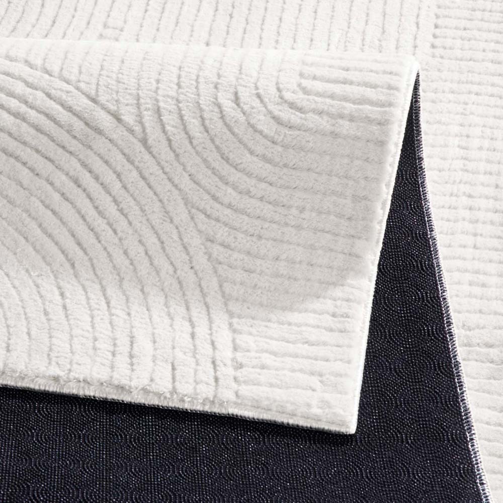 Tapis doux - Fuzz Waves crème - close up Tapis doux - Fuzz Waves crème - close up