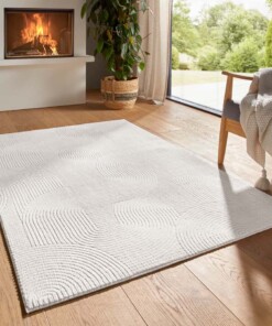 Tapis doux - Fuzz Waves crème - sfeer