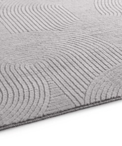 Tapis rond doux - Fuzz Waves gris - close up, thumbnail Tapis rond doux - Fuzz Waves gris - close up, thumbnail