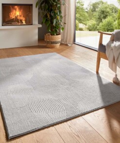 Tapis doux - Fuzz Waves gris - sfeer