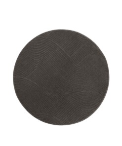 Tapis rond doux - Fuzz Waves anthracite - overzicht