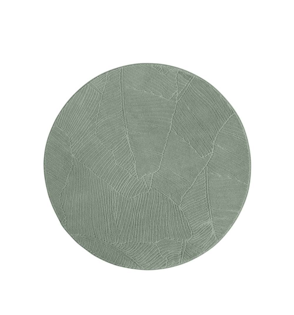 Tapis rond doux - Fuzz Leaf vert - overzicht Tapis rond doux - Fuzz Leaf vert - overzicht