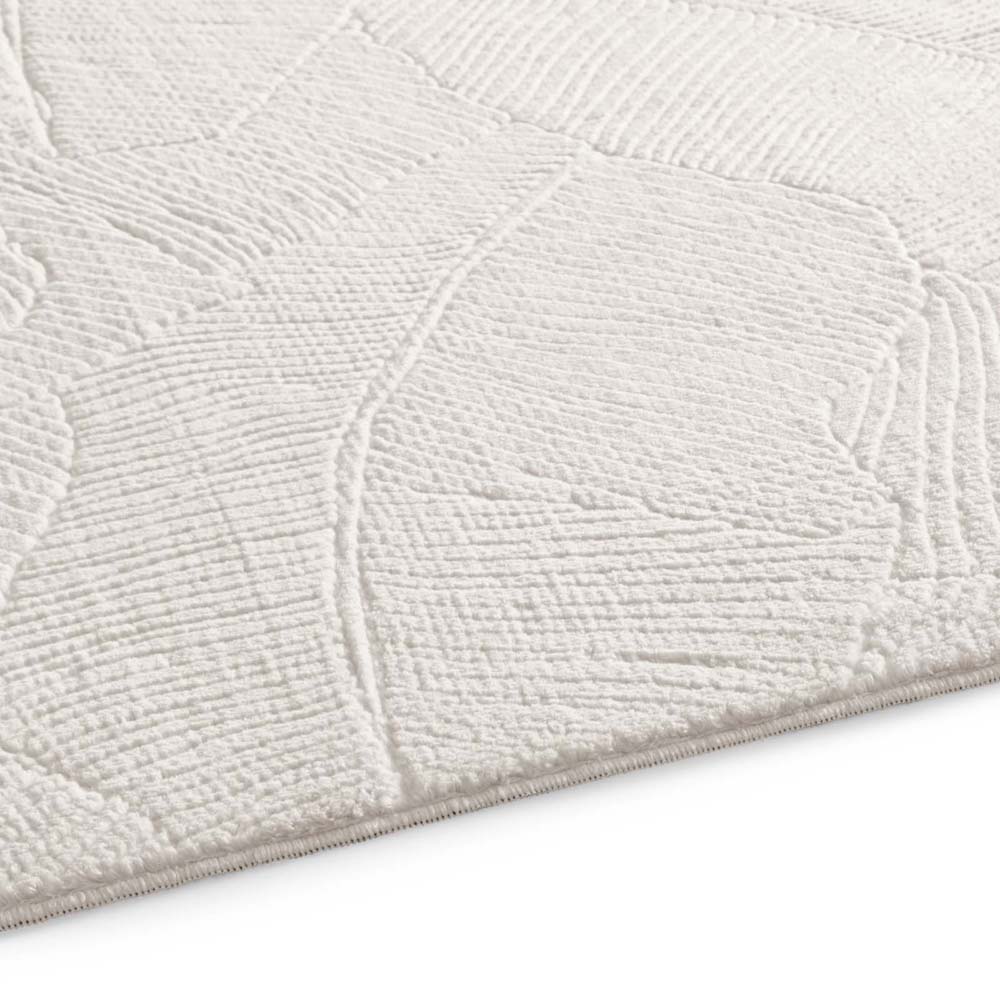 Tapis rond doux - Fuzz Whirl crème - close up Tapis rond doux - Fuzz Whirl crème - close up