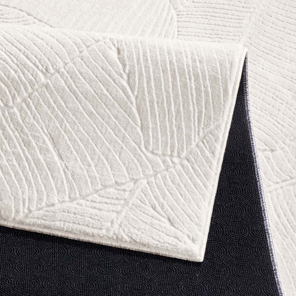 Tapis doux - Fuzz Leaf crème - close up Tapis doux - Fuzz Leaf crème - close up