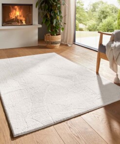 Tapis doux - Fuzz Leaf crème - sfeer