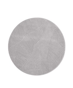 Tapis rond doux - Fuzz Leaf gris - overzicht