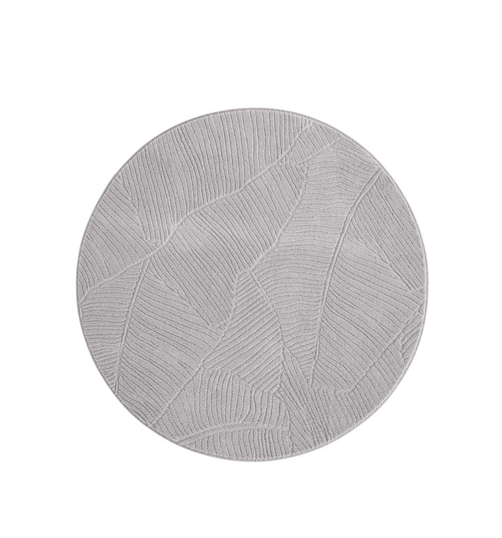 Tapis rond doux - Fuzz Leaf gris - overzicht Tapis rond doux - Fuzz Leaf gris - overzicht