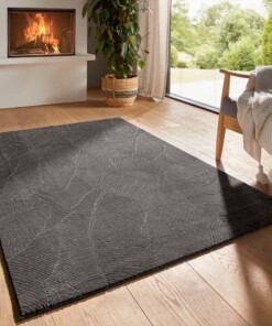 Tapis doux - Fuzz Leaf anthracite - sfeer, thumbnail