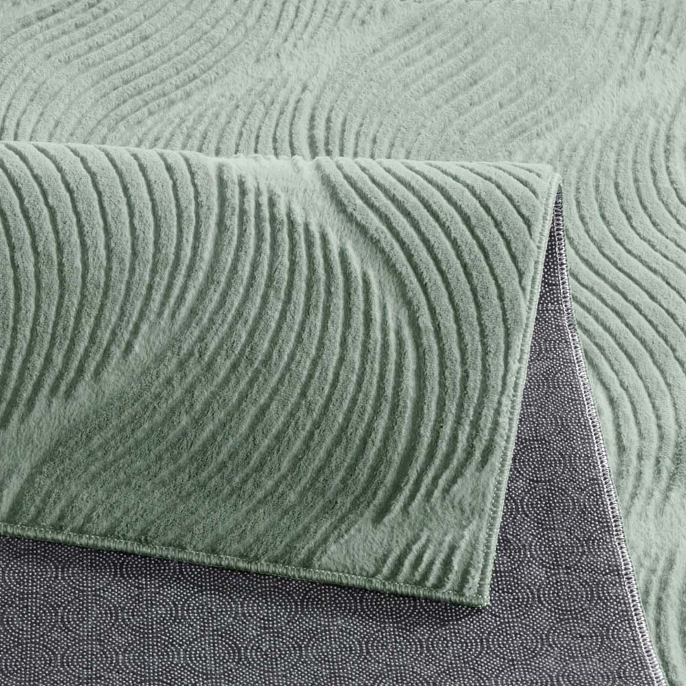 Tapis doux - Fuzz Whirl vert - close up Tapis doux - Fuzz Whirl vert - close up